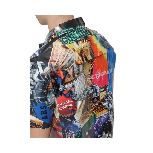 Collage Print Short Sleeve Shirt