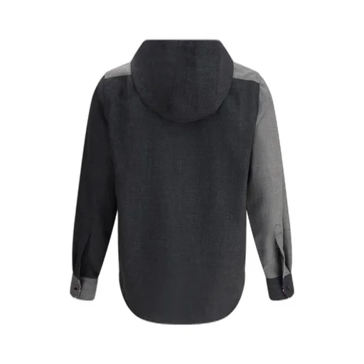Colorblock Hooded Shirt