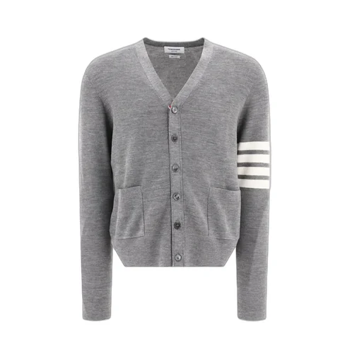 Cardigan With Four Bar Stripe