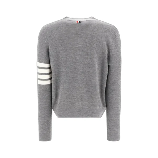 Cardigan With Four Bar Stripe