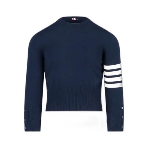 Crewneck Sweater With Four-Bar Stripe