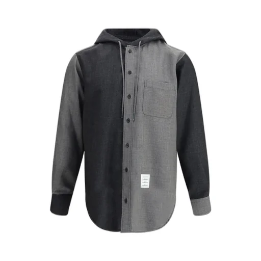 Colorblock Hooded Shirt