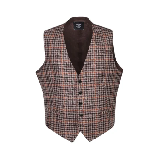 Checked Wool Vest