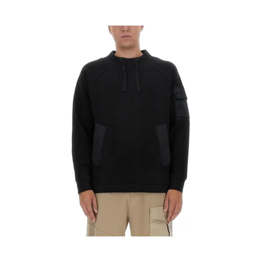 Sweatshirt With Mock Neck And Utility Pocket