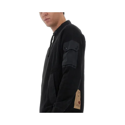 Sweatshirt With Mock Neck And Utility Pocket