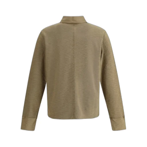 Textured Long-Sleeve Polo Shirt