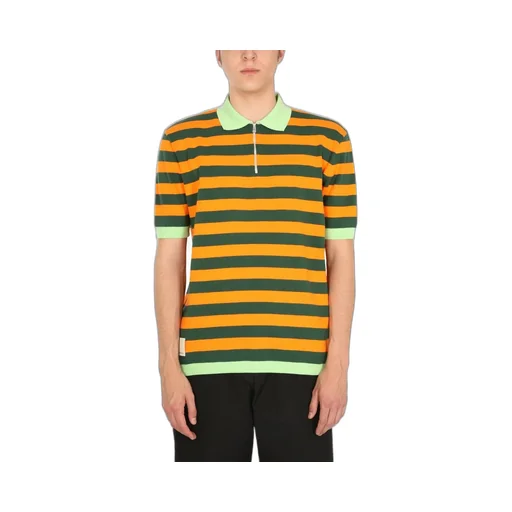 Striped Zip Polo Shirt