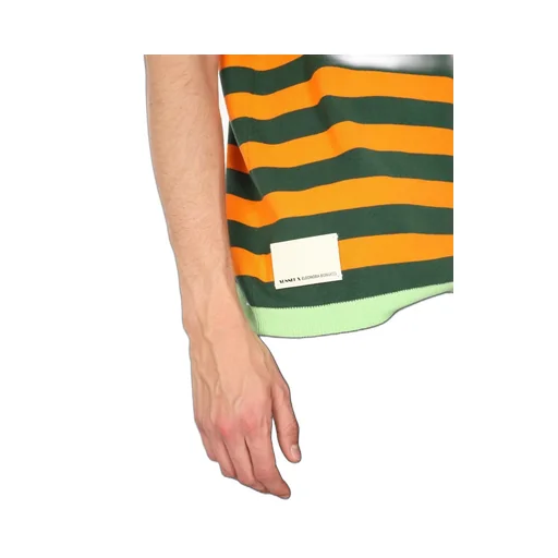 Striped Zip Polo Shirt