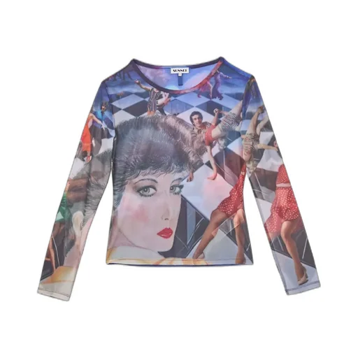 Long Sleeve Mesh Top