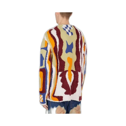 Abstract Pattern Knit Cardigan