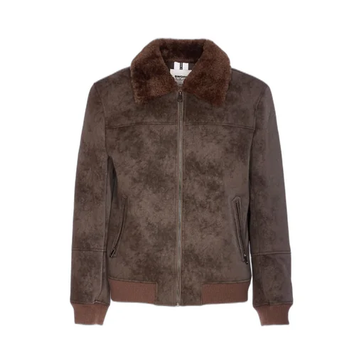 Bomber Jacket With Shearling Collar