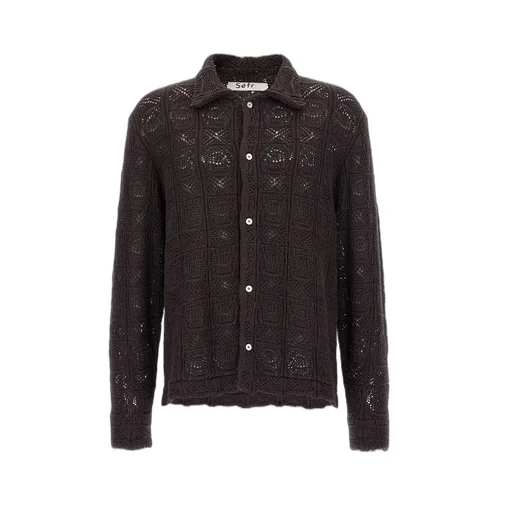 Knit Button-Up Shirt