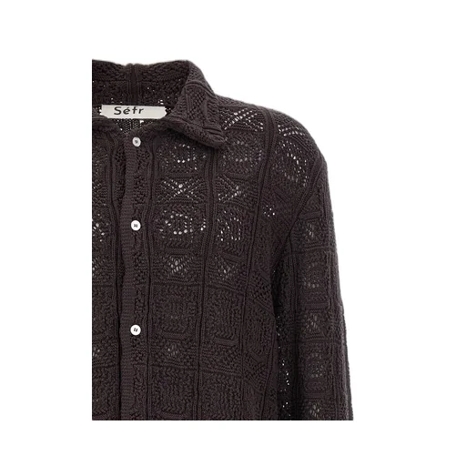 Knit Button-Up Shirt