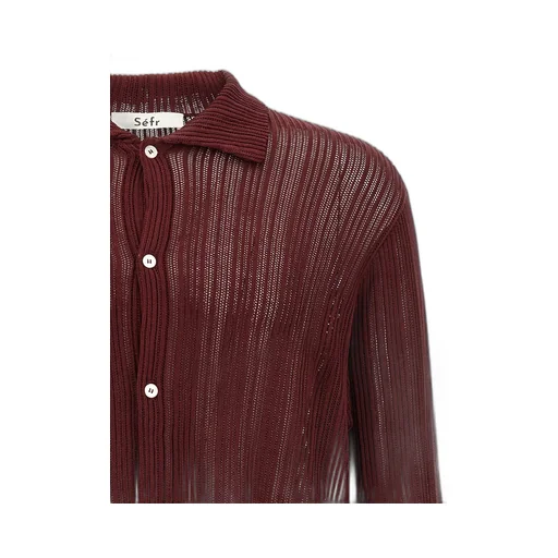 Ribbed Knit Polo Shirt