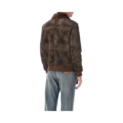 Bomber Jacket With Shearling Collar