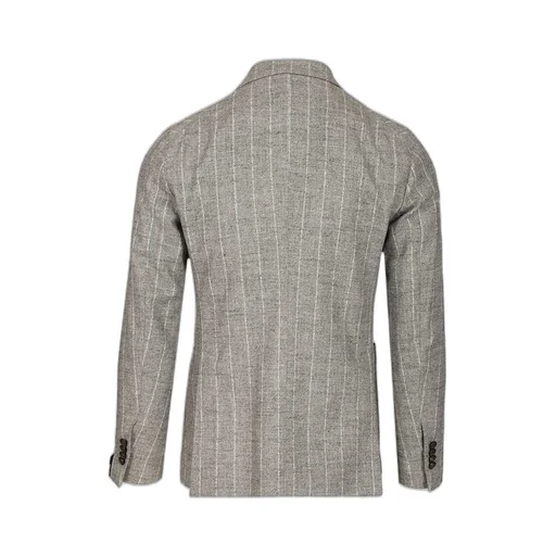 Double-Breasted Pinstripe Blazer