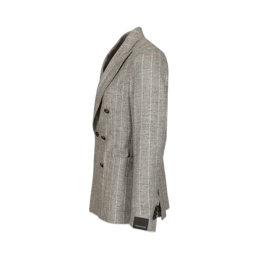 Double-Breasted Pinstripe Blazer