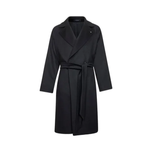 Wool Blend Wrap Coat