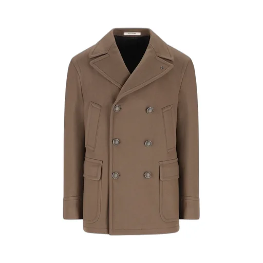 Double-Breasted Wool Blend Coat