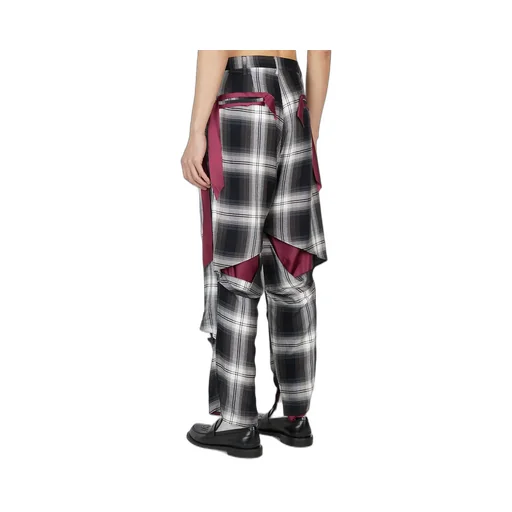 Deconstructed Plaid Trousers
