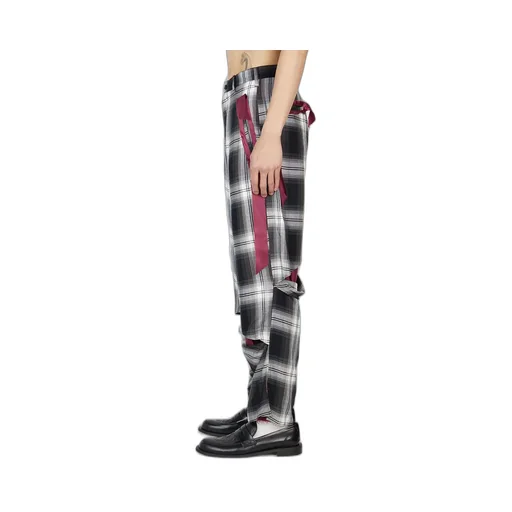 Deconstructed Plaid Trousers
