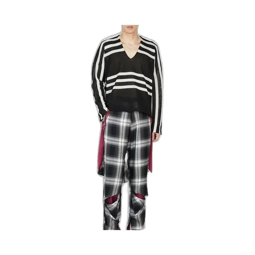 Deconstructed Plaid Trousers
