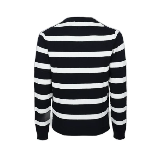 Striped Crewneck Sweater With Snoopy Graphic