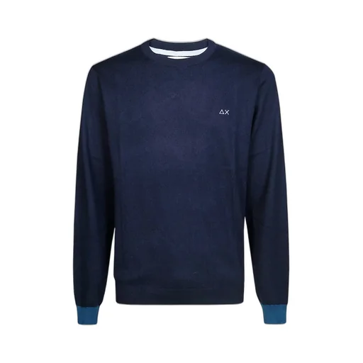 Crewneck Sweater With Contrasting Elbow Patches