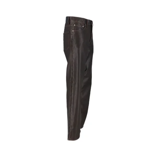 Straight-Leg Faux Leather Pants