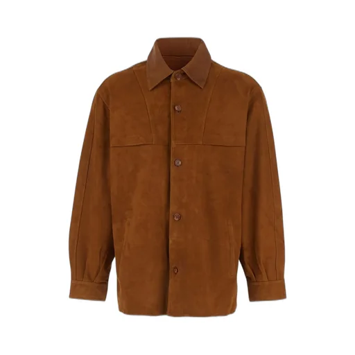 Oversized Suede Shirt Jacket