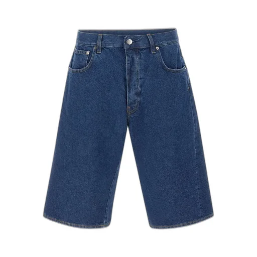 Wide-Leg Denim Shorts