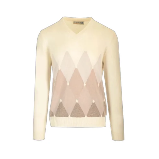 V-Neck Argyle Sweater