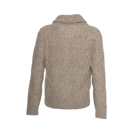 Shawl Collar Cable Knit Cardigan