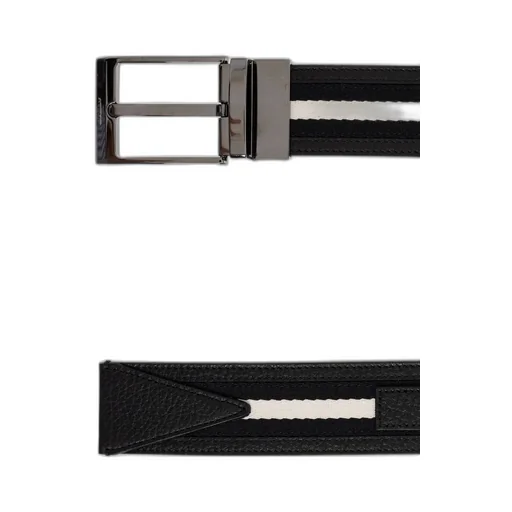 Striped Leather Belt