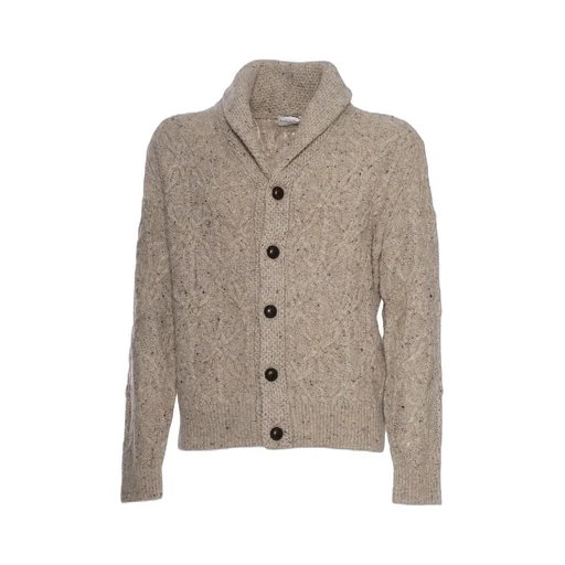 Shawl Collar Cable Knit Cardigan