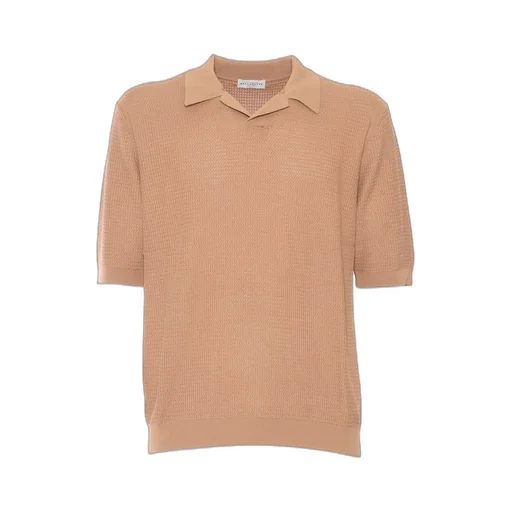 Textured Knit Polo Shirt