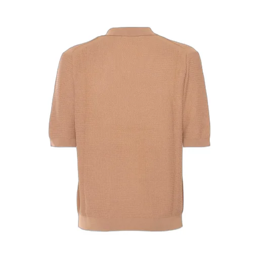Textured Knit Polo Shirt