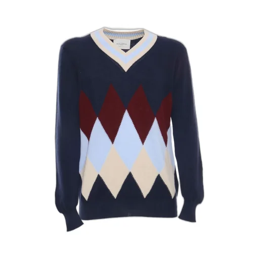 Argyle V-Neck Sweater