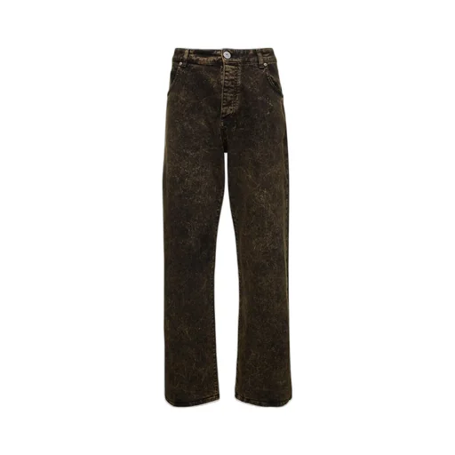 High-Waisted Straight-Leg Jeans