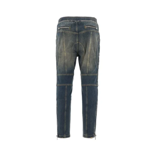 Denim Biker Pants