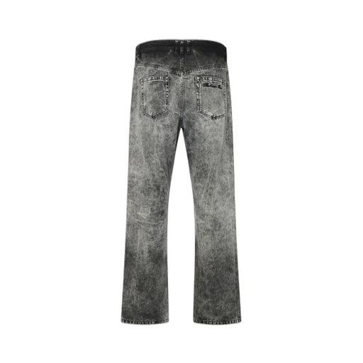 Distressed Straight-Leg Jeans