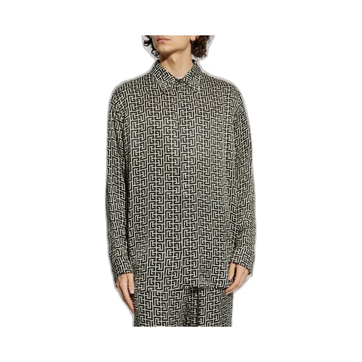 Monogram Print Silk Shirt