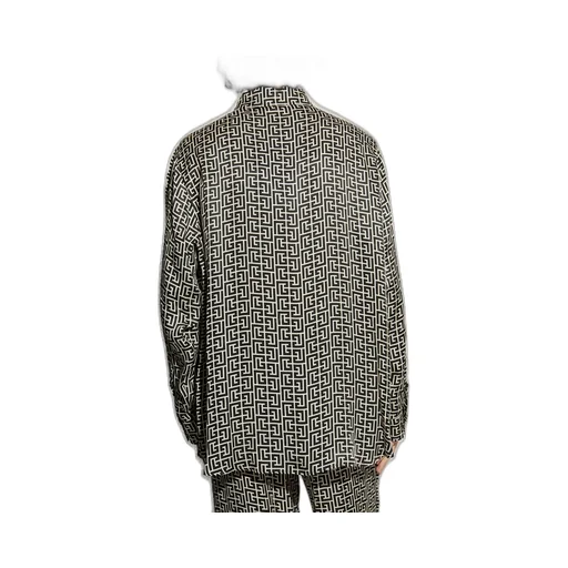 Monogram Print Silk Shirt
