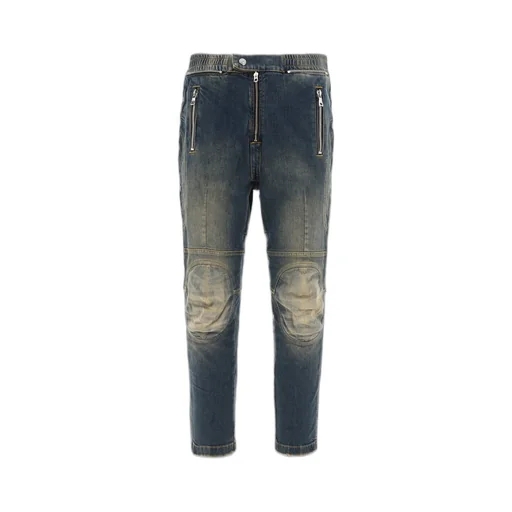 Denim Biker Pants