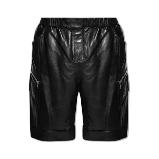 Leather Cargo Shorts