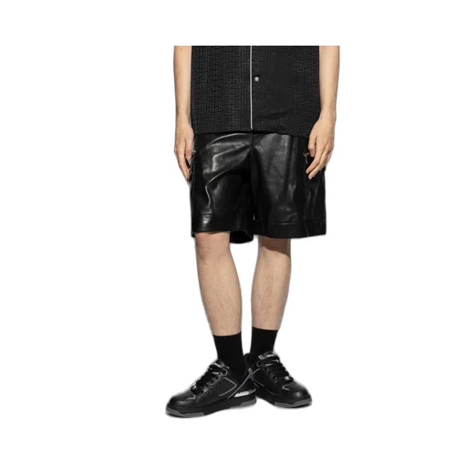 Leather Cargo Shorts