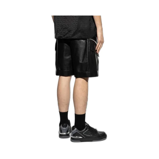Leather Cargo Shorts