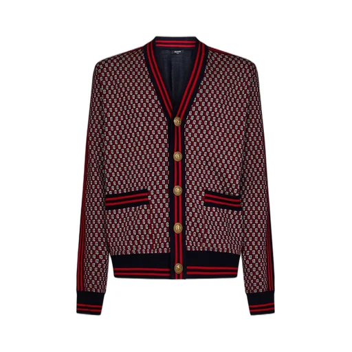 Cardigan With Monogram Print