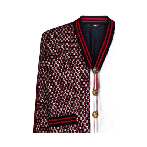Cardigan With Monogram Print