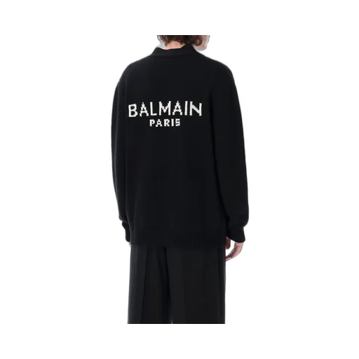 Cardigan With Balmain Paris Logo